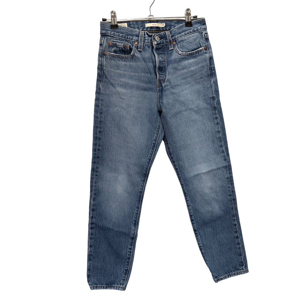 Levi's Wedgie Straight Jeans Women 25 Blue High Rise 100% Cotton